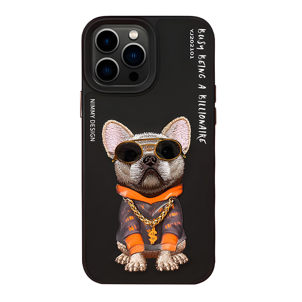 Nimmy Bull Dog Shockproof Embroidery Phone Case - iPhone 16 Pro