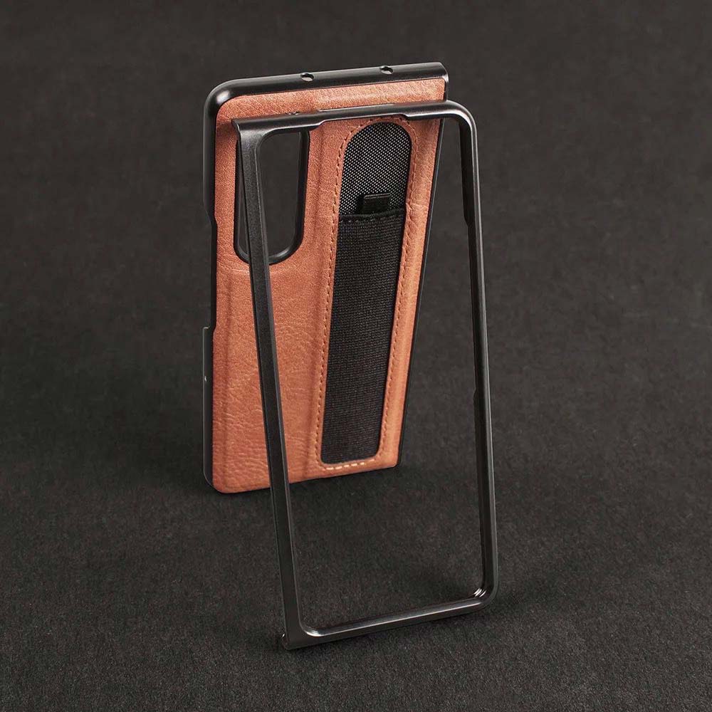 Luxury Business Phone Case With Pen Holder - Samsung Z Fold 4