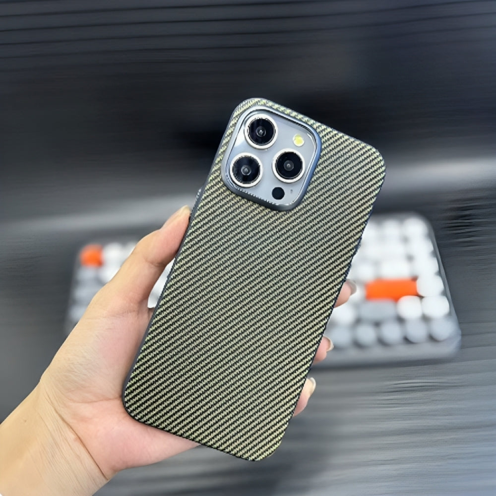 Ultra Thin Carbon Fiber Texture Matte Magsafe Phone Case - iPhone 15