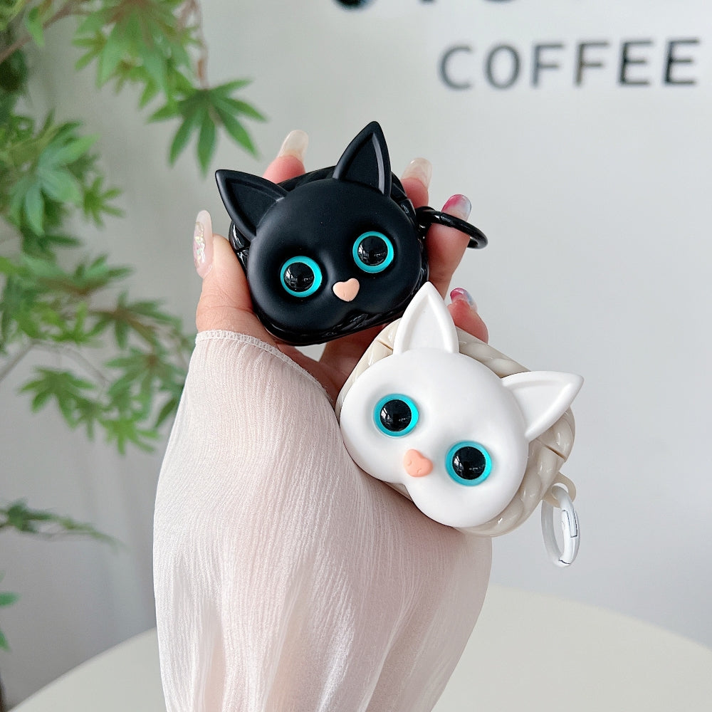 Cat Pattern AirPods Pro 2 Case | PC (Hard) Case with Keychain Hook