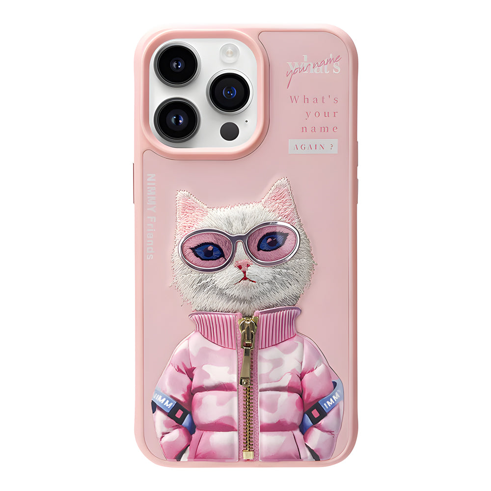 Nimmy Pet 3D Embroidery Leather PC (Hard) Phone Case - iPhone 16