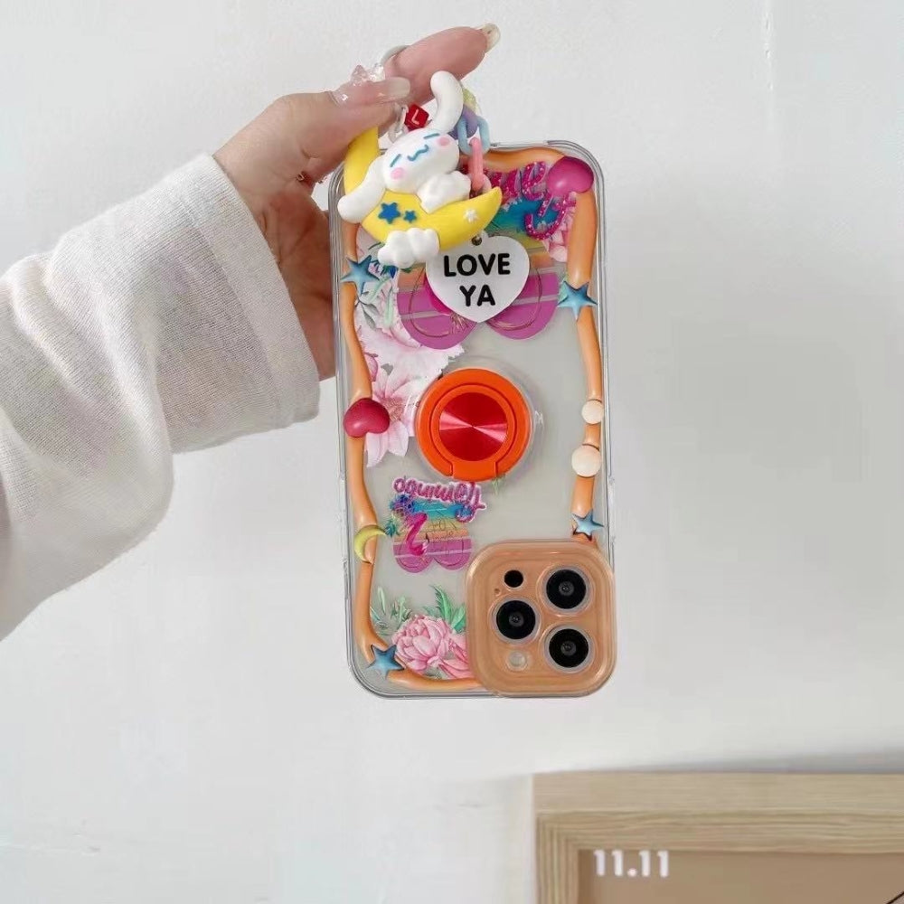 Fashion Cartoon 360 Degree Rotated Stand With Charm Case - Samsung A33 (5G)