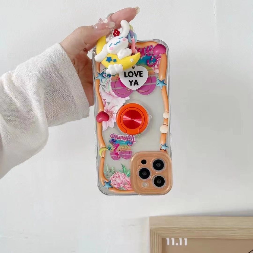 Fashion Cartoon 360 Degree Rotated Stand With Charm Case - Samsung A34 (5G)