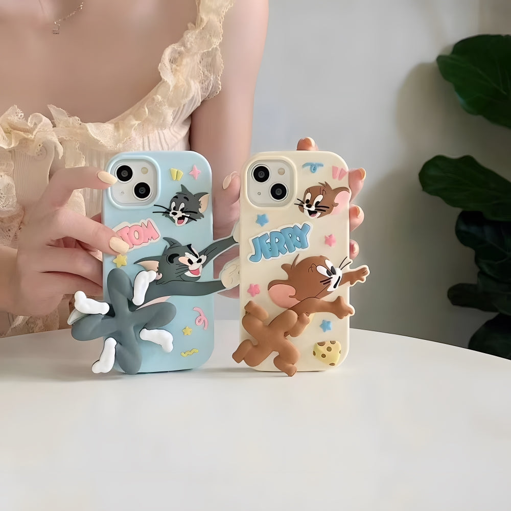 Silicone Soft 3D Running Cartoon Phone Case - iPhone 13 Pro