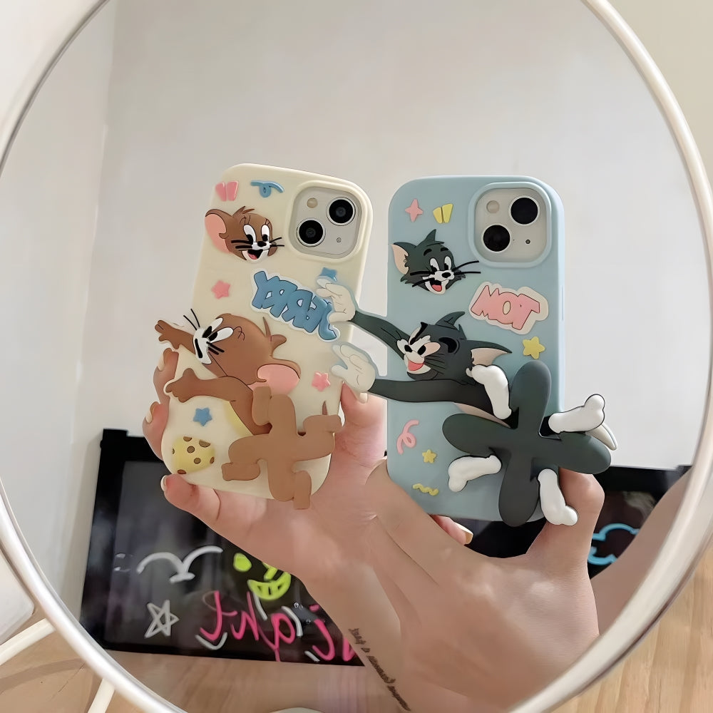 Silicone Soft 3D Running Cartoon Phone Case - iPhone 15