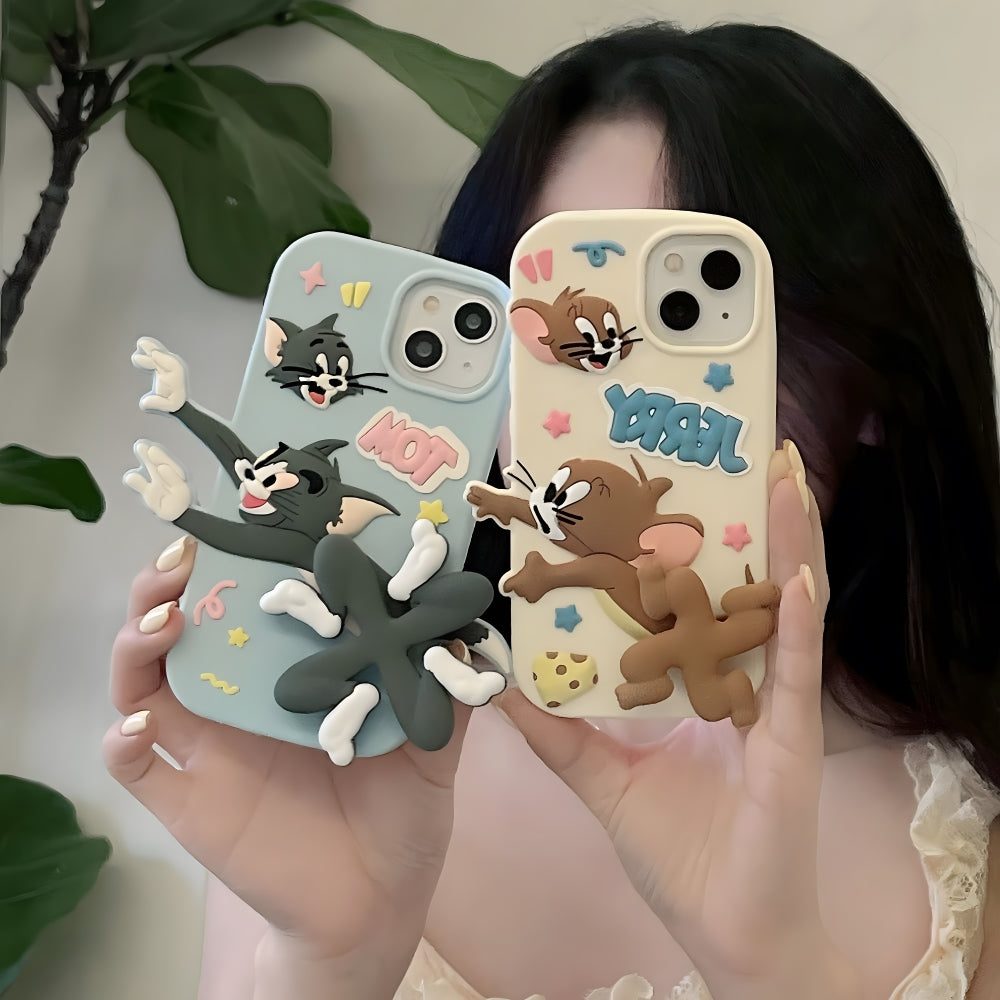 Silicone Soft 3D Running Cartoon Phone Case - iPhone 13 Pro