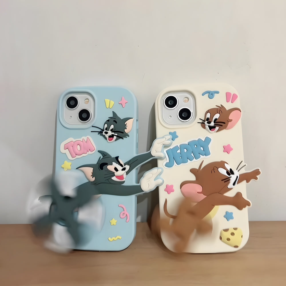 Silicone Soft 3D Running Cartoon Phone Case - iPhone 13 Pro
