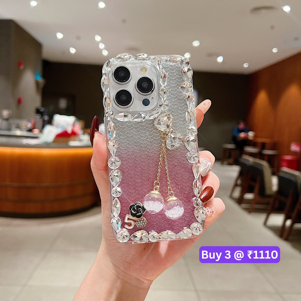 Crystal Diamond Handmade Transparent Phone Case - iPhone 16 Plus