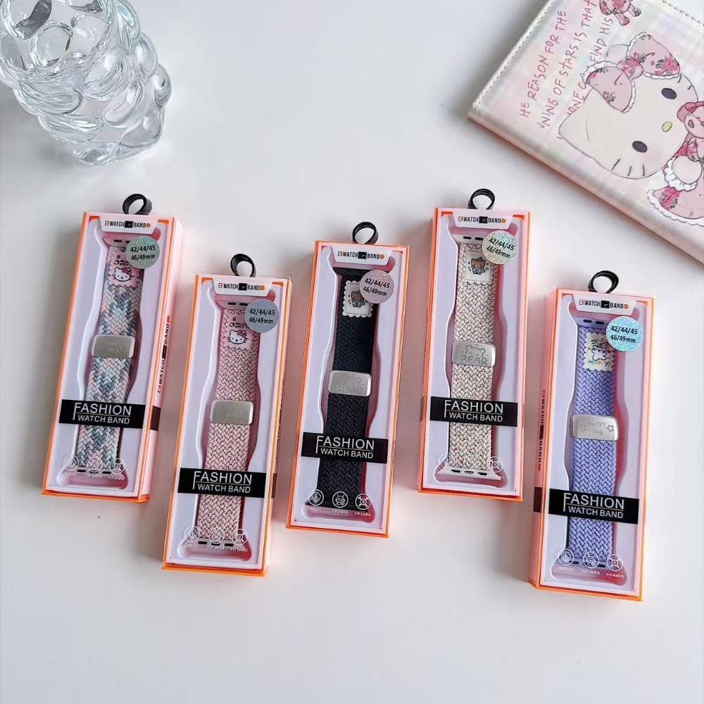 Cute Puppy Braided Nylon Watch Belt