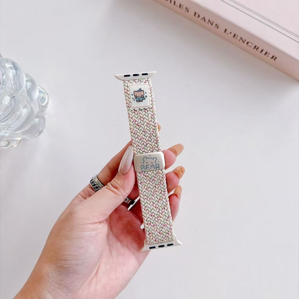 Cute Puppy Braided Nylon Watch Belt