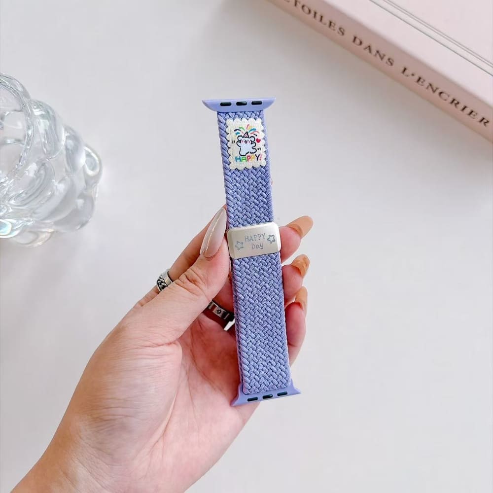 Cute Puppy Braided Nylon Watch Belt