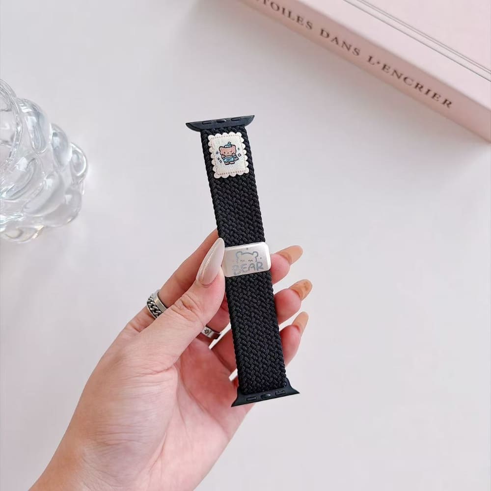 Cute Puppy Braided Nylon Watch Belt