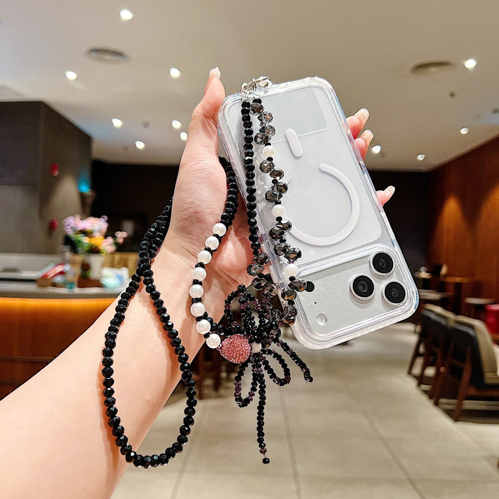 Diamond Bow Drop Phone Chain | Phone Strap