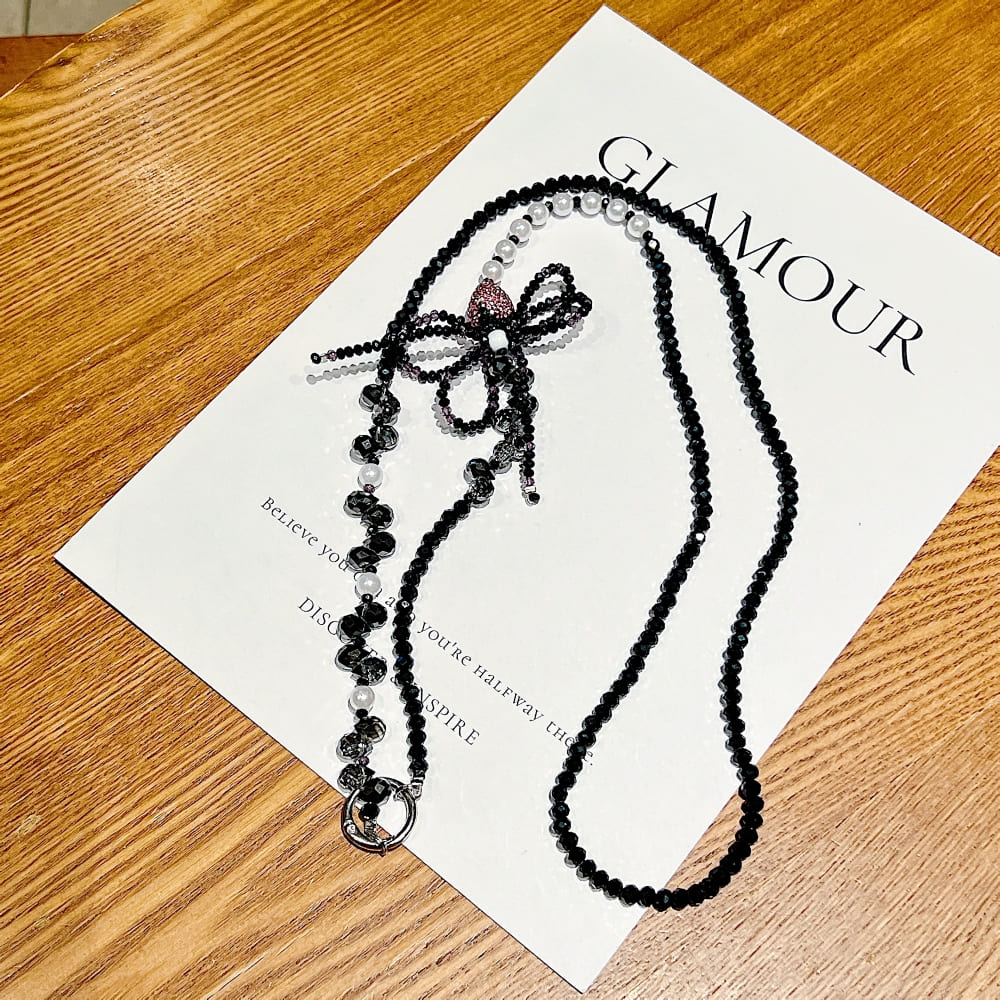 Diamond Bow Drop Phone Chain | Phone Strap