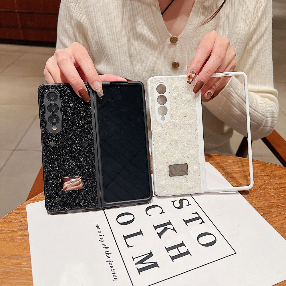 Diamond Studded Pattern Glittery Phone Case