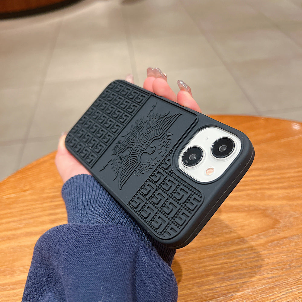 Creative Eagle Embossed Shockproof TPU (Soft) Phone Case - iPhone 13