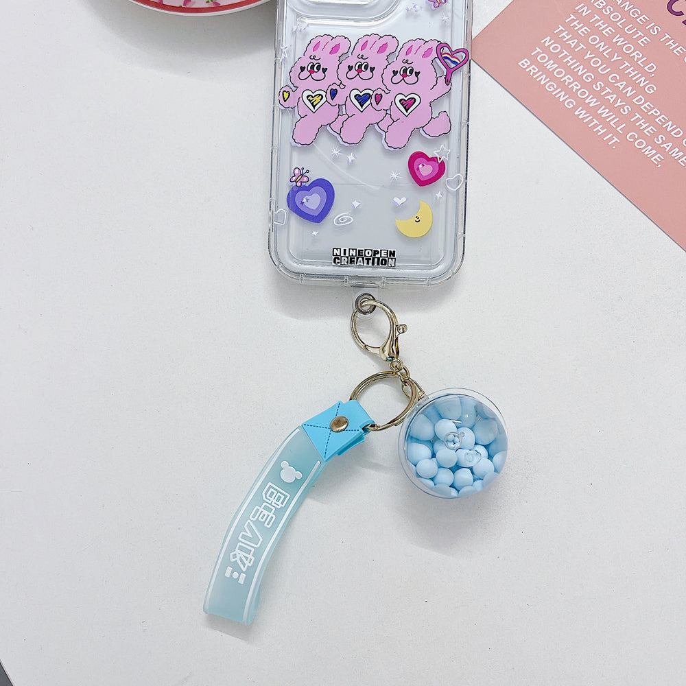 Acrylic Floating Ball Liquid Keyring | Keychain | Purse Charm