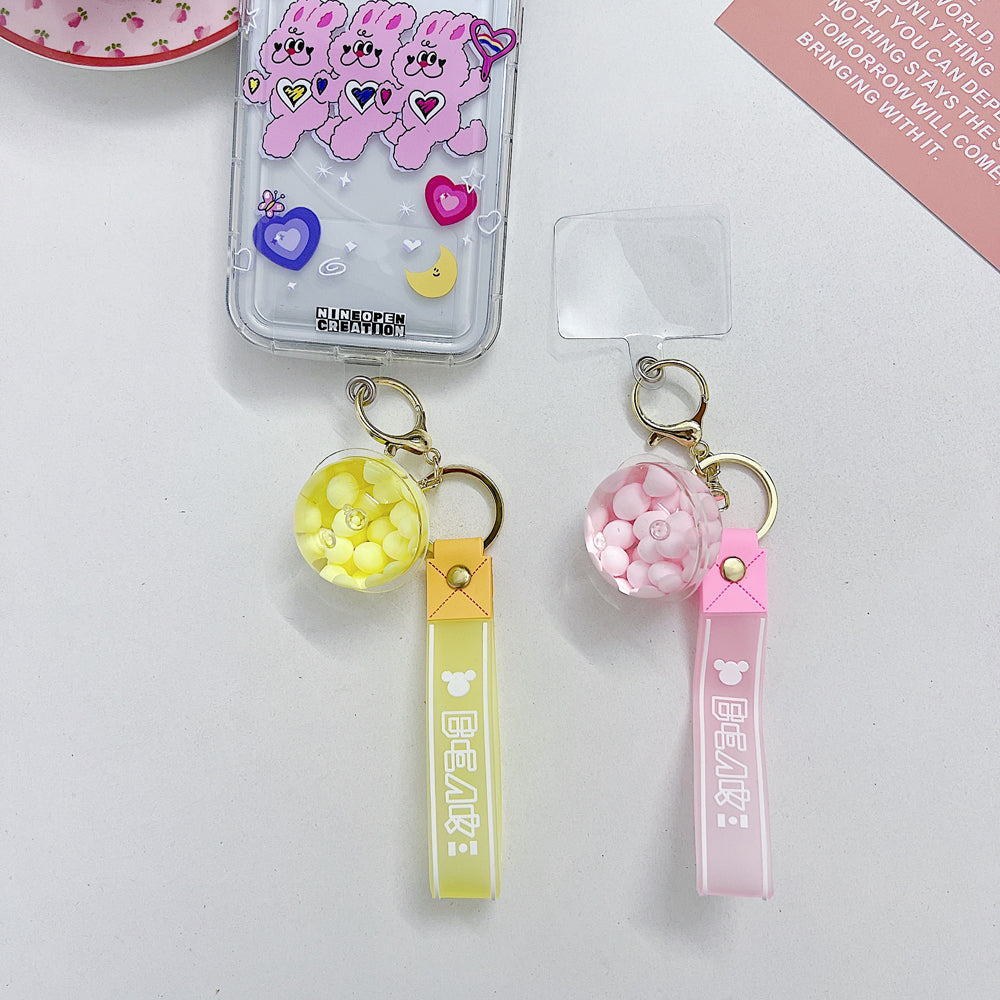 Acrylic Floating Ball Liquid Keyring | Keychain | Purse Charm