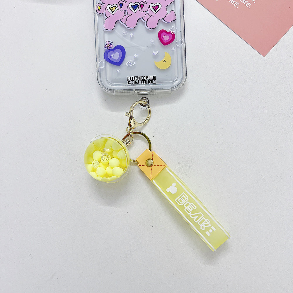 Acrylic Floating Ball Liquid Keyring | Keychain | Purse Charm