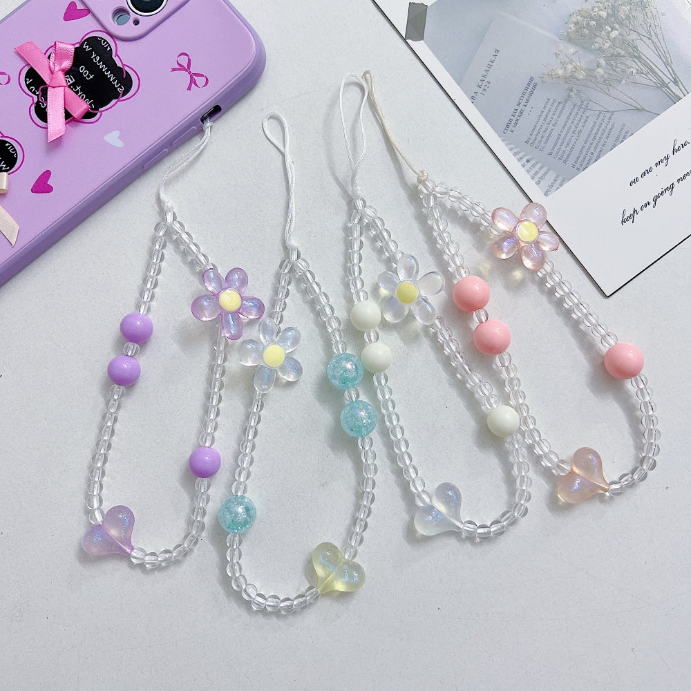 Flower Colorful Beads Phone Charm | Bracelet