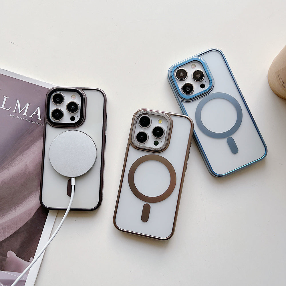 Metal Camera Frame Magsafe TPU (Soft) | PC (Hard) Phone Case - iPhone 13 Pro