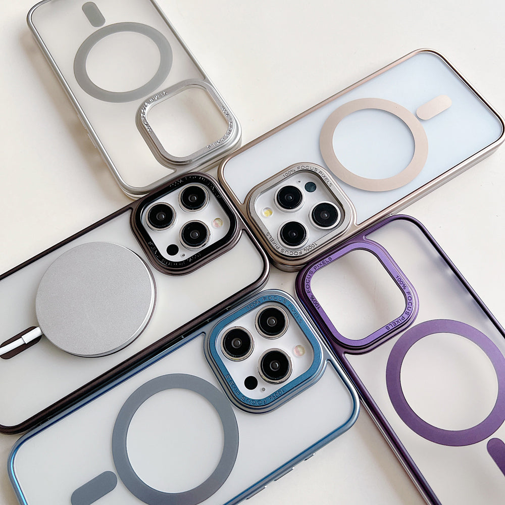 Metal Camera Frame Magsafe TPU (Soft) | PC (Hard) Phone Case - iPhone 13 Pro