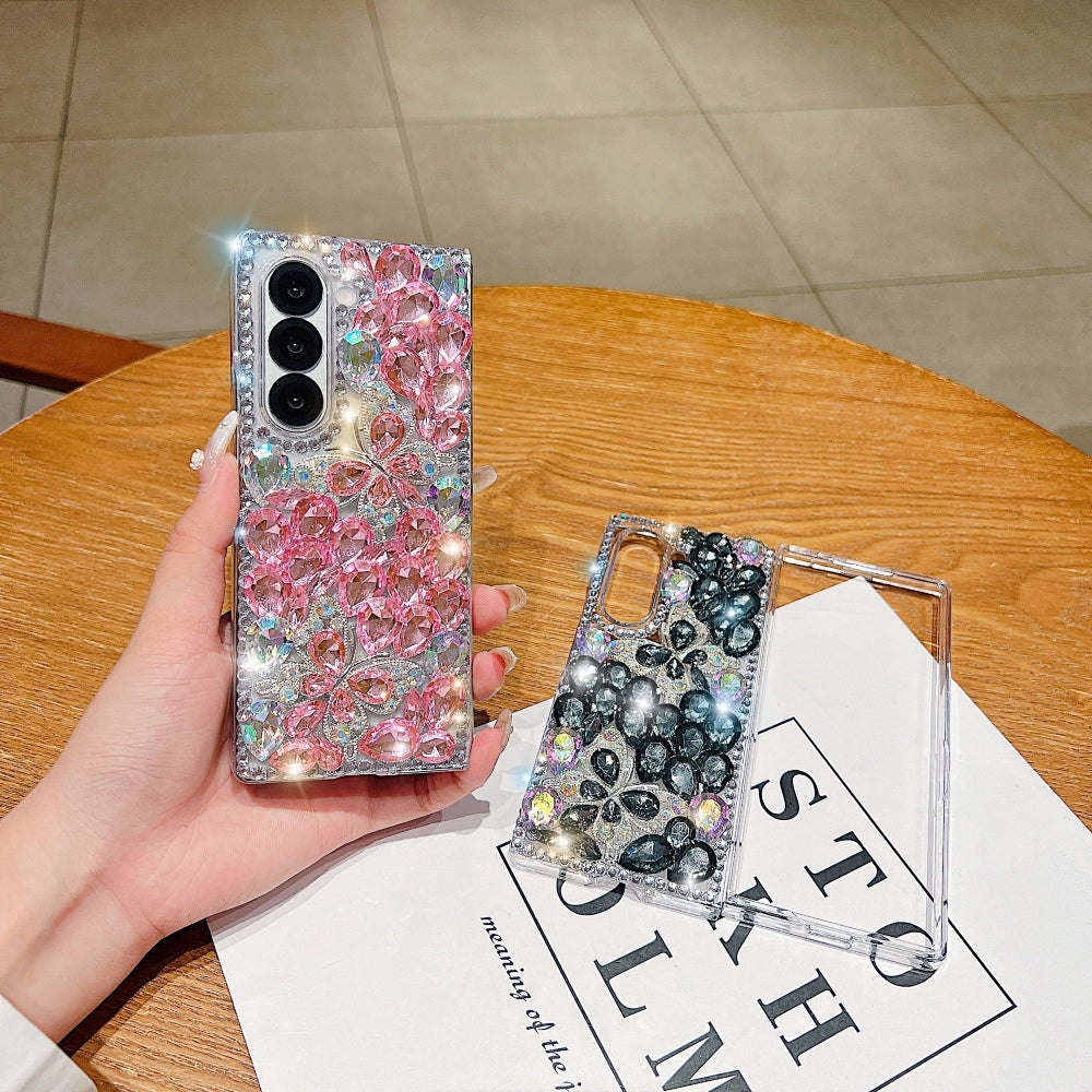 Full Covered Diamond and Butterfly Charm TPU (Soft) Phone Case | Mobile Cover