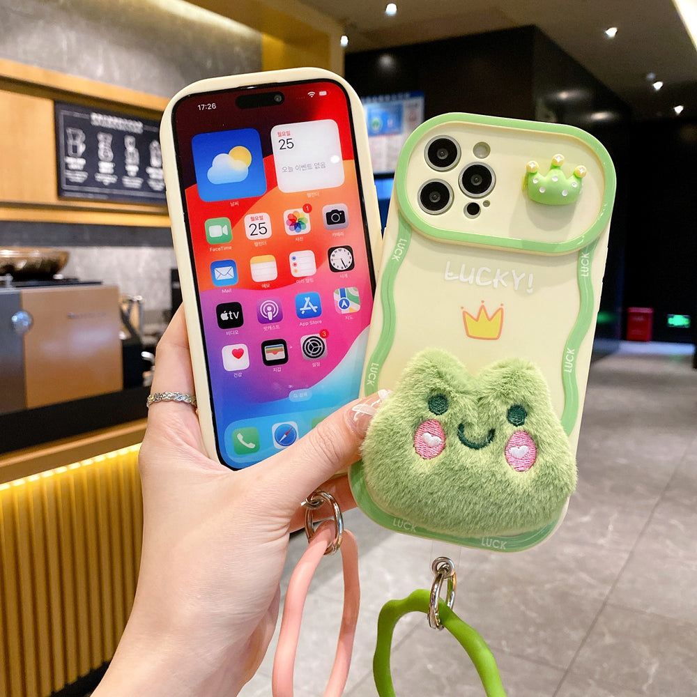 Fur Cartoon Wave Style Color Printing TPU (Soft) Camera Protection Phone Case - iPhone 12 Pro Max