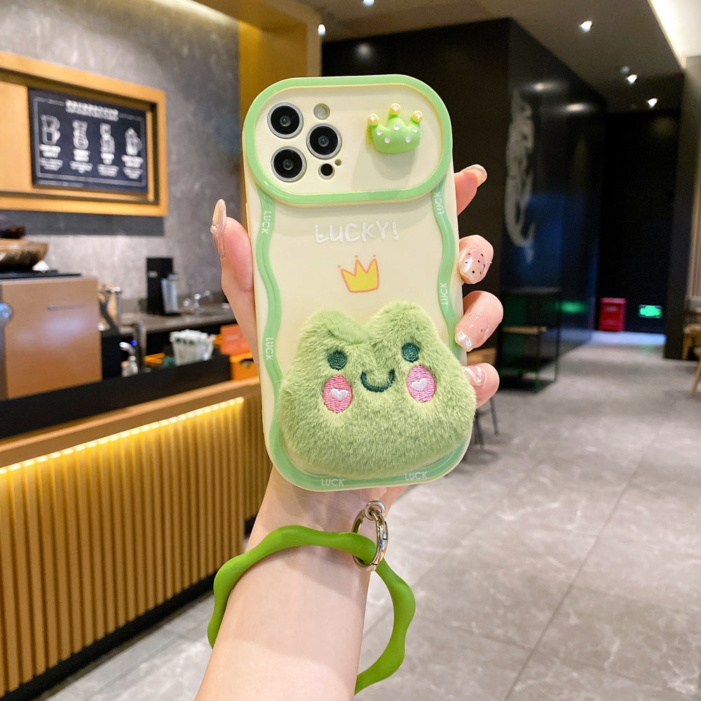 Fur Cartoon Wave Style Color Printing TPU (Soft) Camera Protection Phone Case - iPhone 13 Pro Max