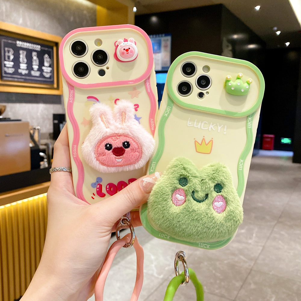 Fur Cartoon Wave Style Color Printing TPU (Soft) Camera Protection Phone Case - iPhone 14 Pro Max