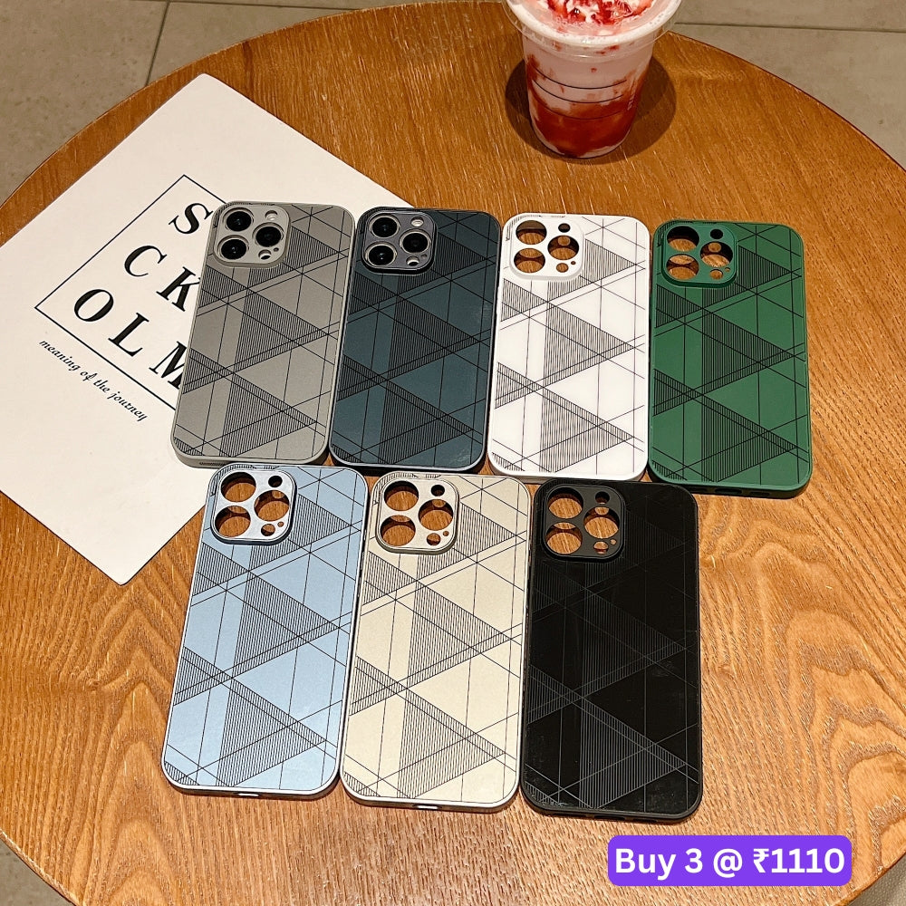 Geometric Pattern PC (Hard) Camera Protection Phone Case - iPhone 16 Pro Max