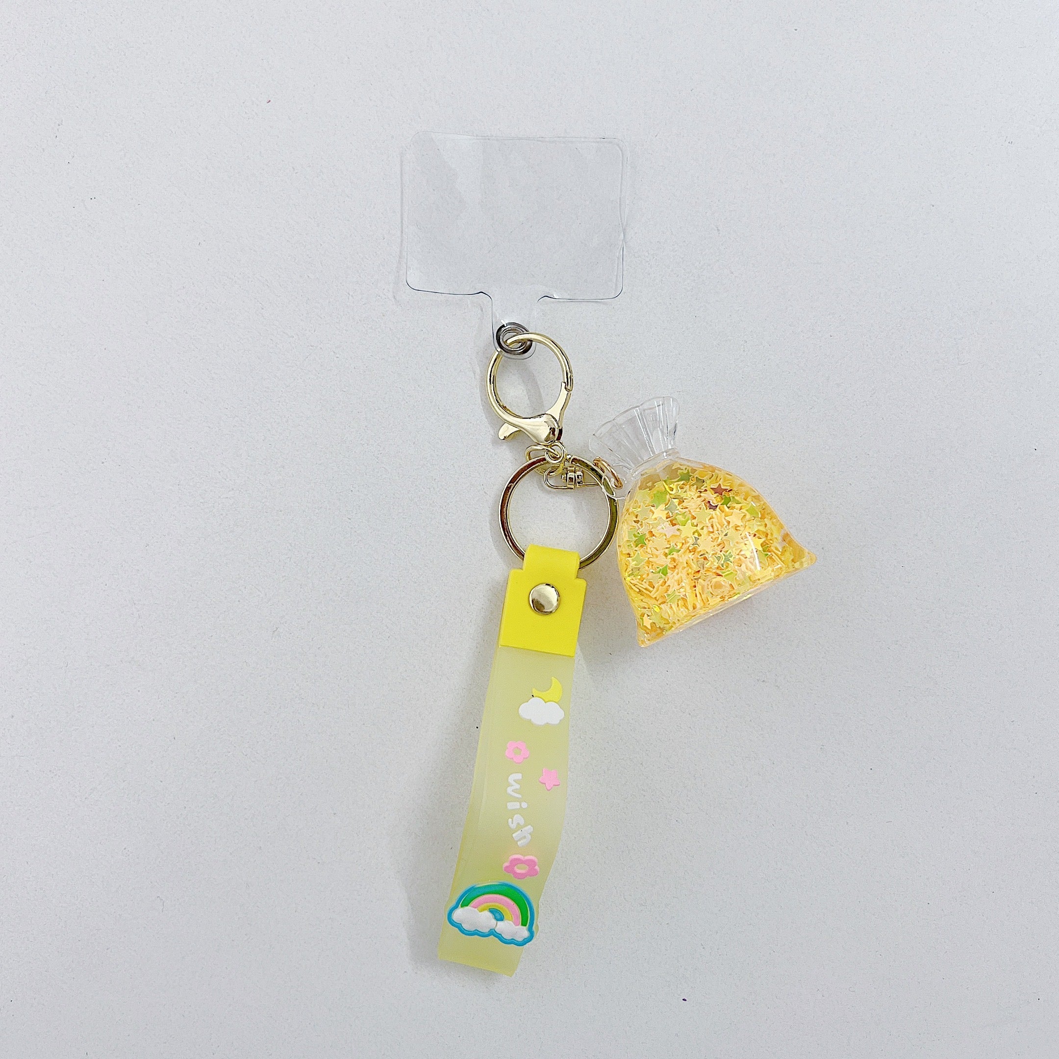 Floating Liquid Glitter Pouch Phone Charm | Keychain | Handbag Charm