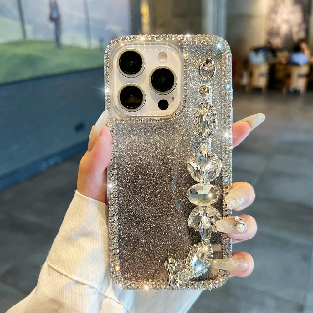 Diamond Bracelet Chain Glitter Plated TPU (Soft) Phone Case - Vivo V29 Pro