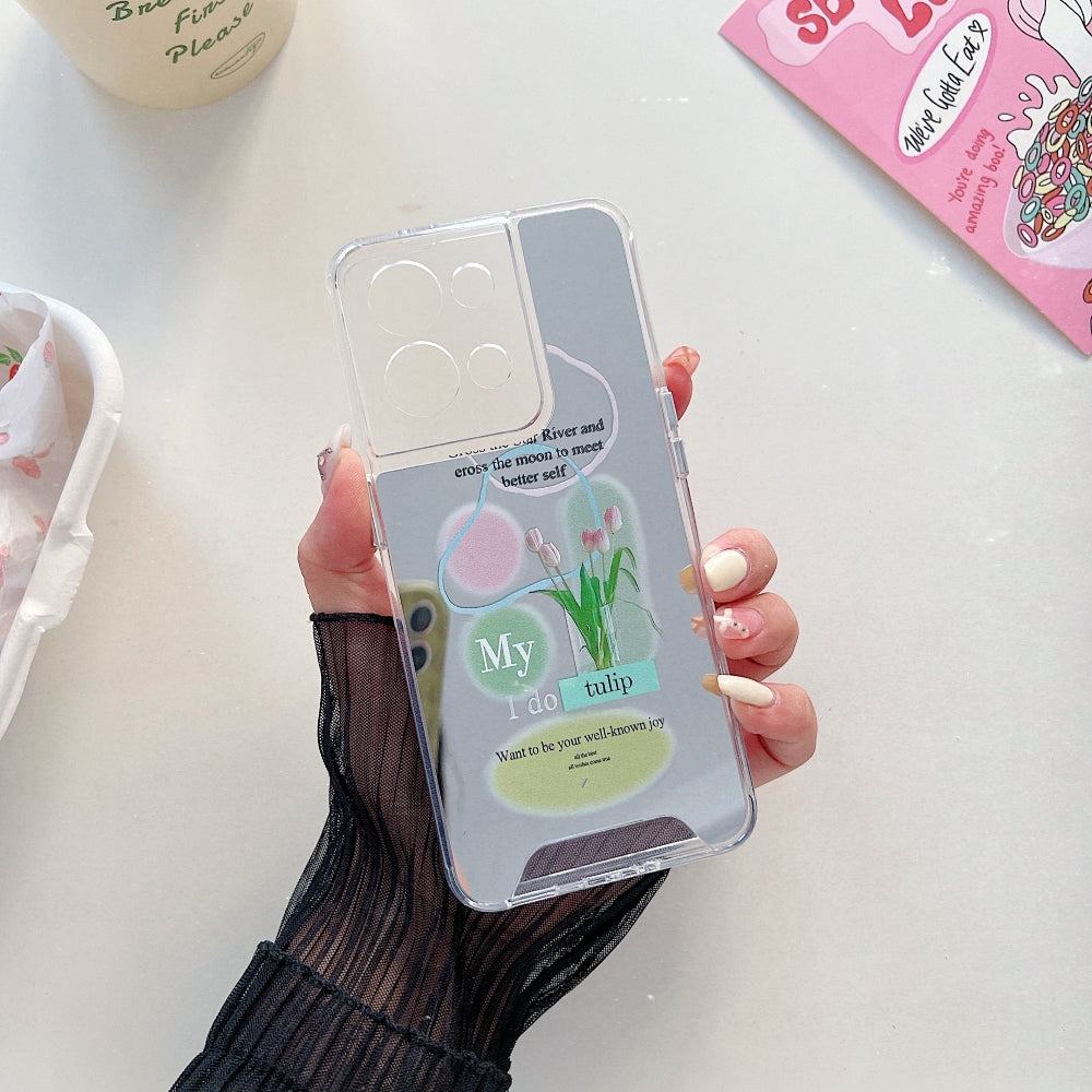 Graphic Mirror Printed TPU(Soft) Phone Case - Oppo Reno 8