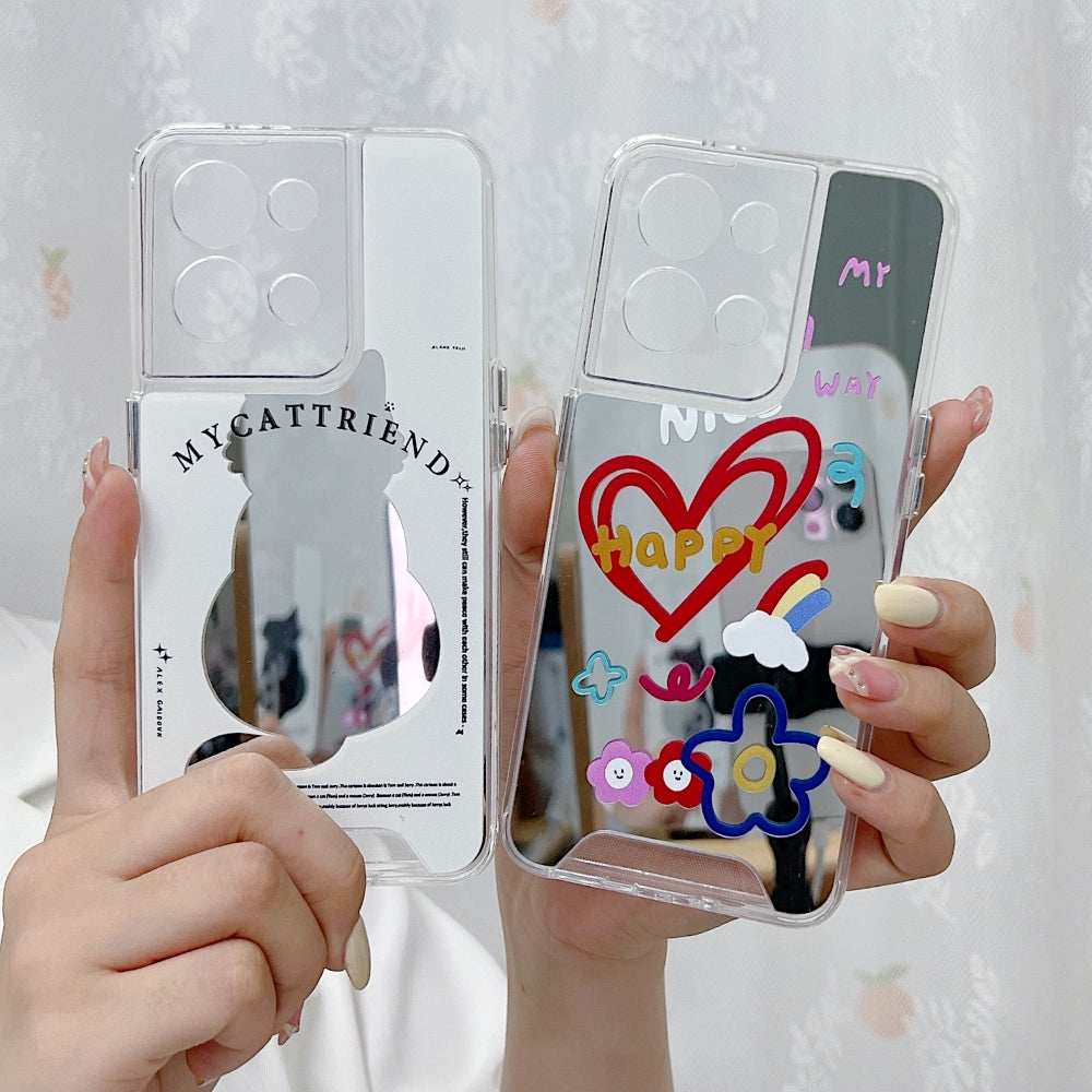 Graphic Mirror Printed TPU(Soft) Phone Case - Oppo A54 (4G)