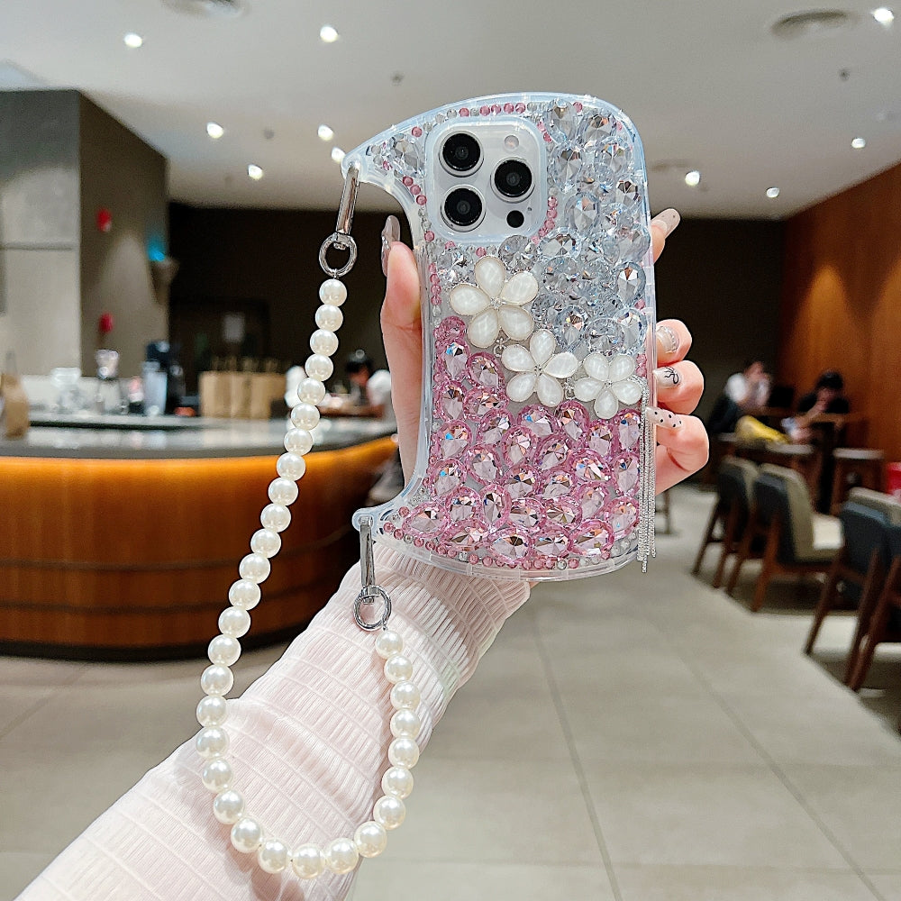 Handmade Flower Diamond Phone Case - iPhone 15 Pro Max