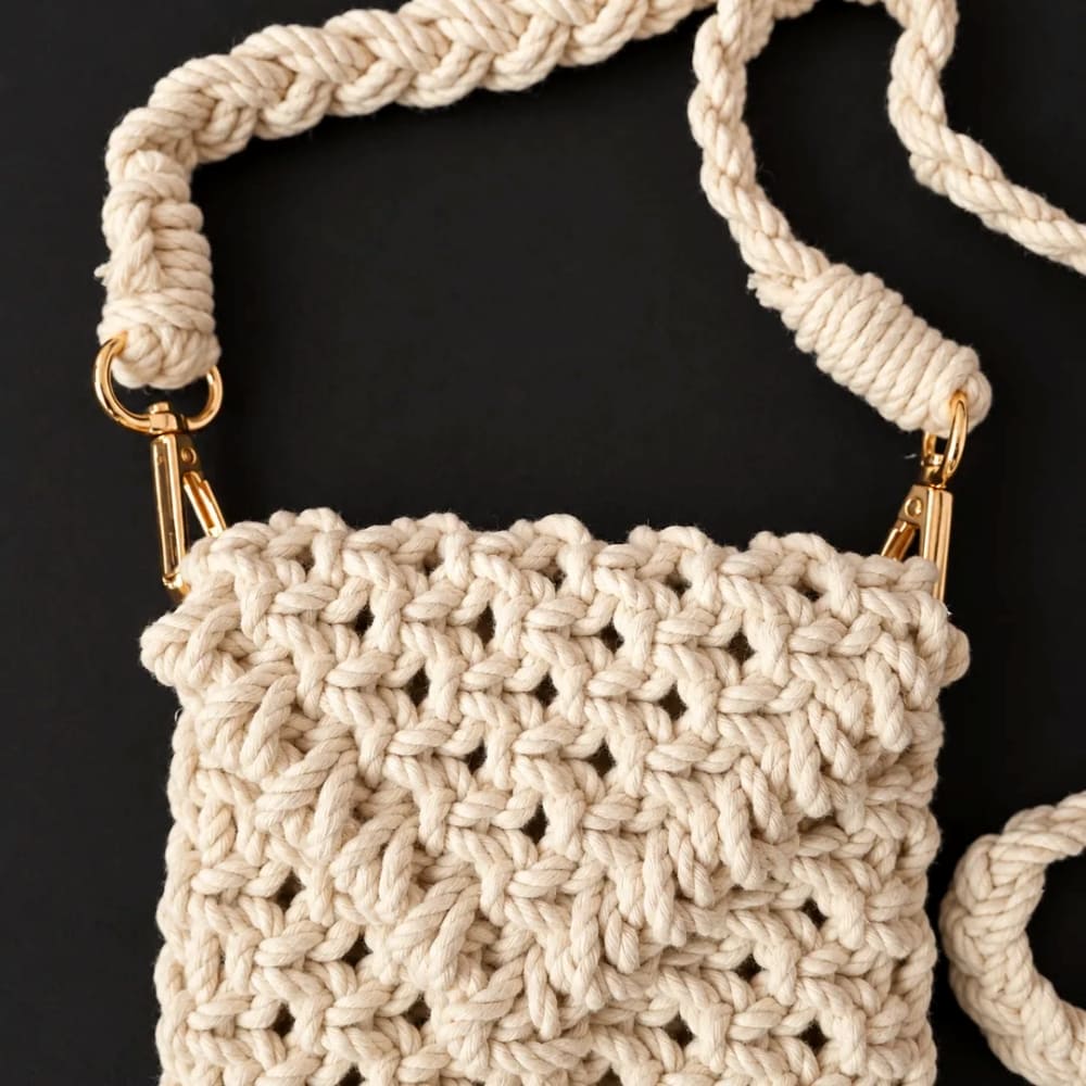 Handwoven Mini Crossbody Bag with Braided Strap