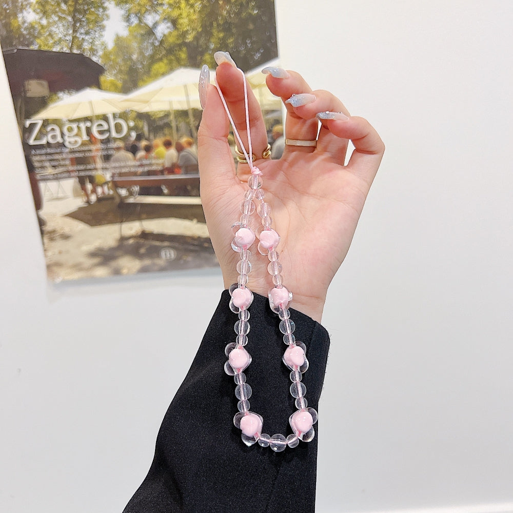 Heart Beaded Acrylic Phone Charm | Bracelet | Handbag Charm