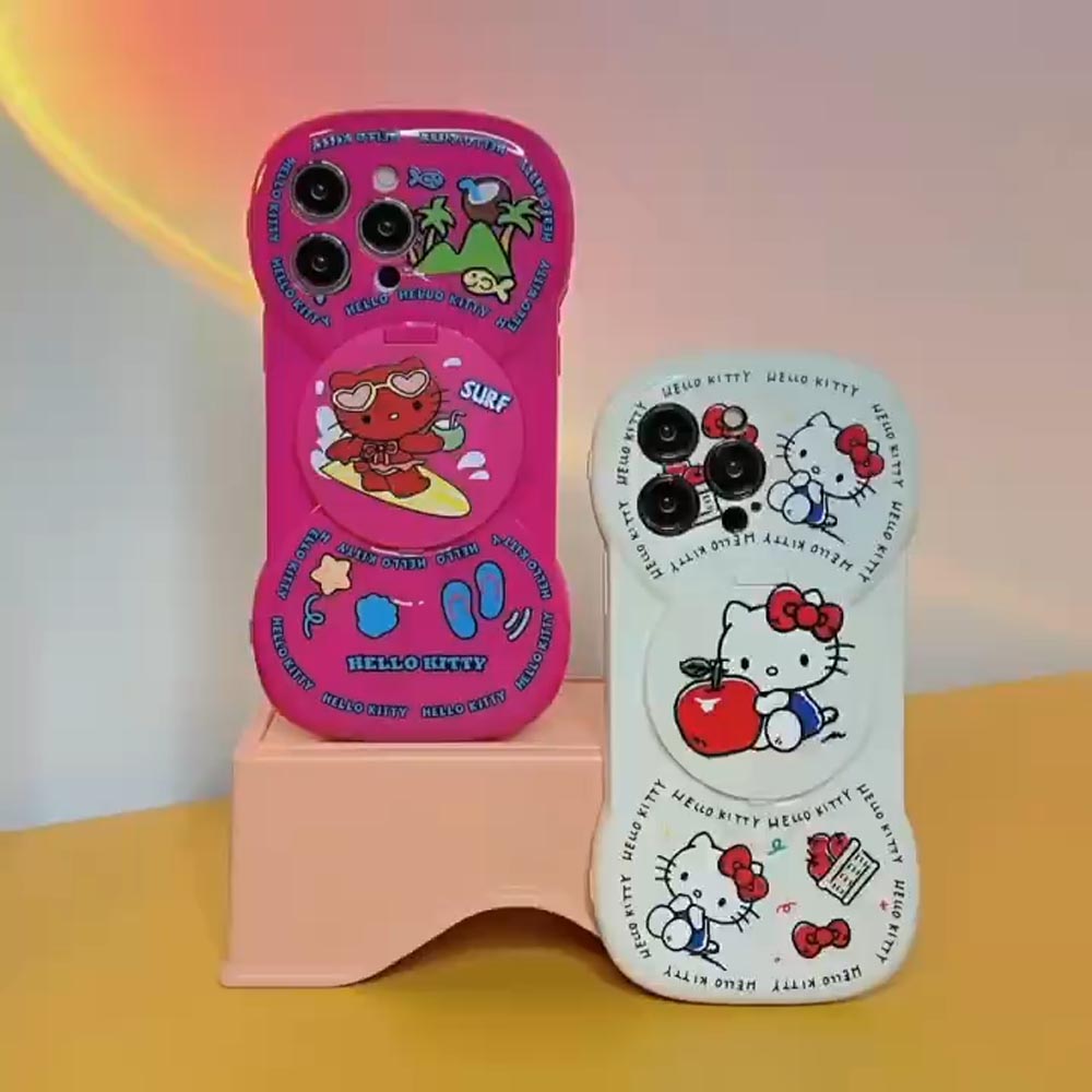 Hello Kitty TPU Case With Mirror Stand - iPhone 13 Pro Max