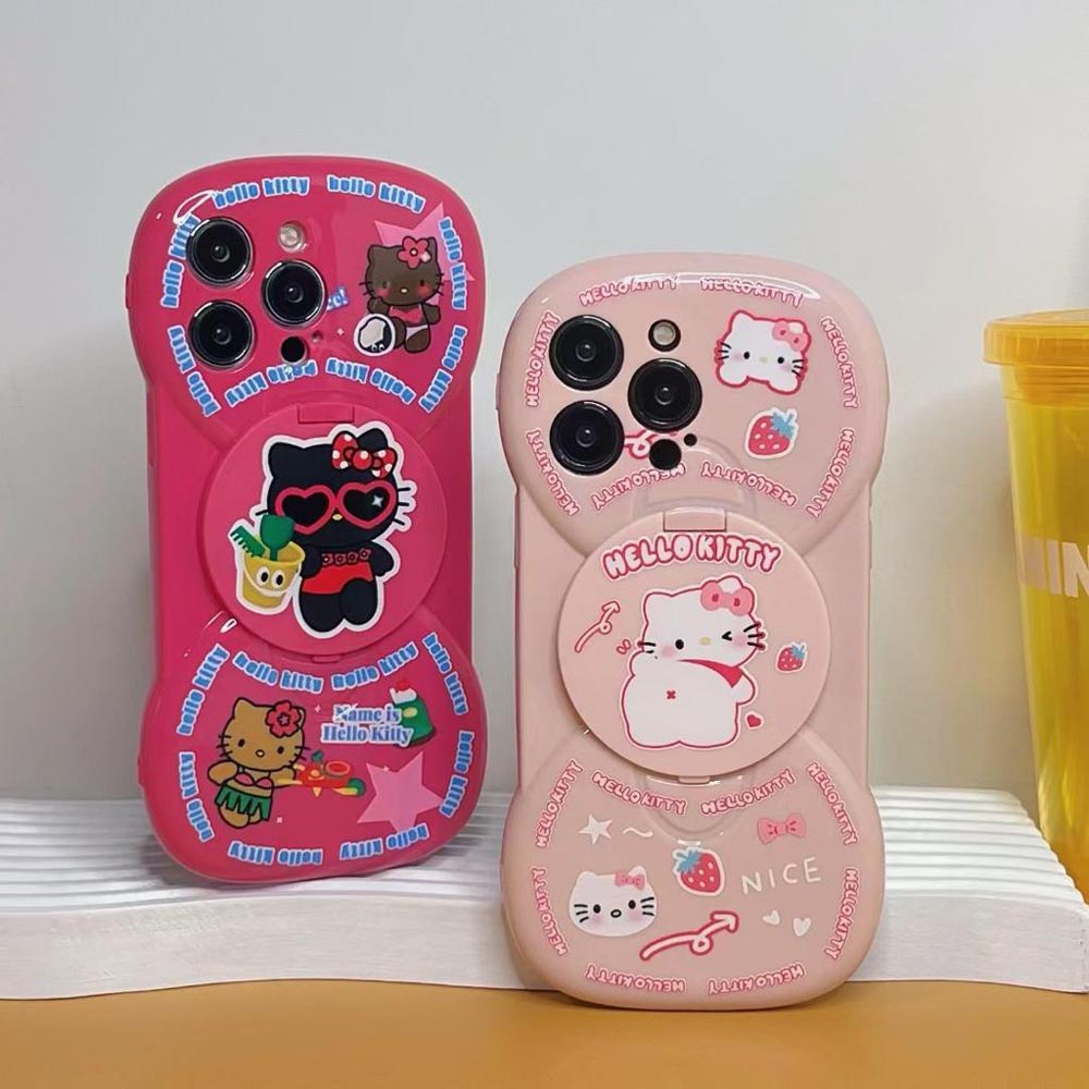 Hello Kitty TPU Case With Mirror Stand - iPhone 13 Pro Max