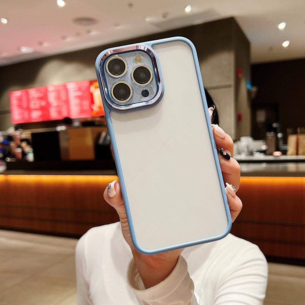 Electroplating Transparent Camera Lens Protective Phone Case - iPhone 15 Pro Max