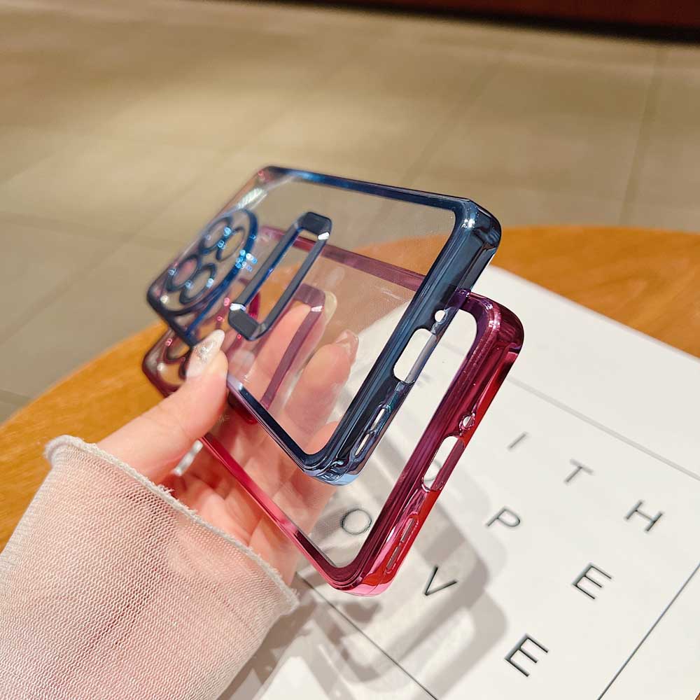 Transparent Chrome Ring Camera Protection Case - Oppo A54 (4G)