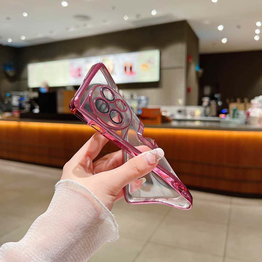 Transparent Chrome Ring Camera Protection Case - OnePlus 8T