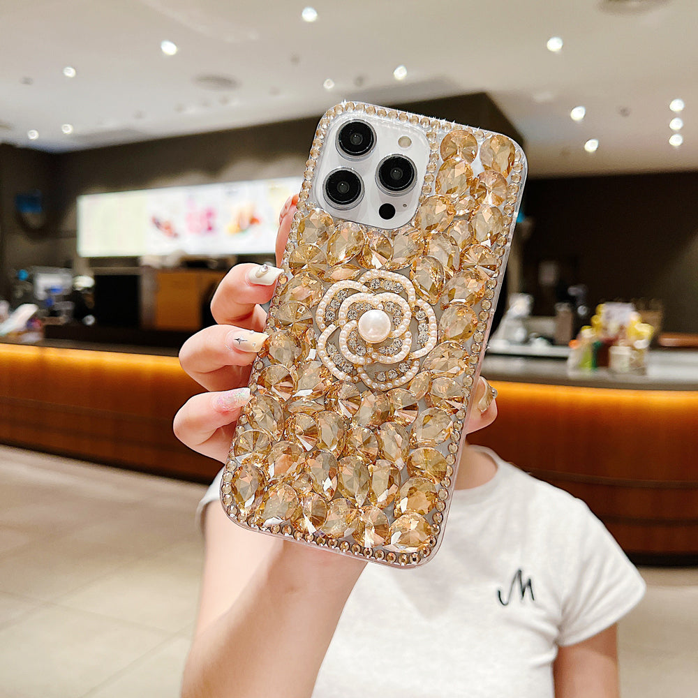 Diamond Flower TPU (Soft) | PC (Hard) Case - iPhone 12 Pro