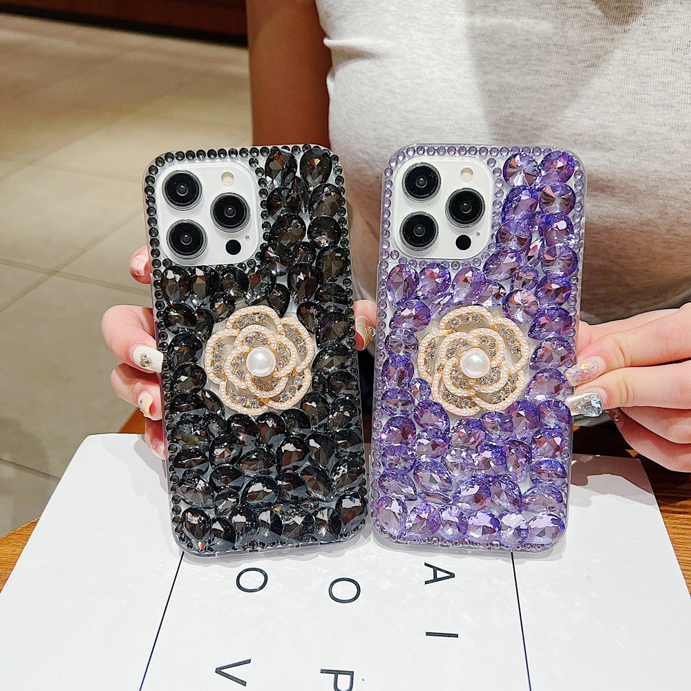 Diamond Flower TPU (Soft) | PC (Hard) Case - iPhone 12 Pro