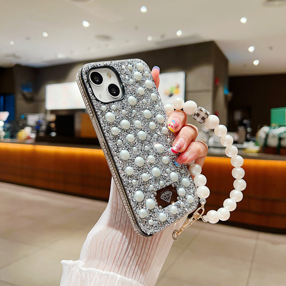 Shockproof Bling Pearl PC (Hard) Case With Pearl Bracelet - OnePlus 11R