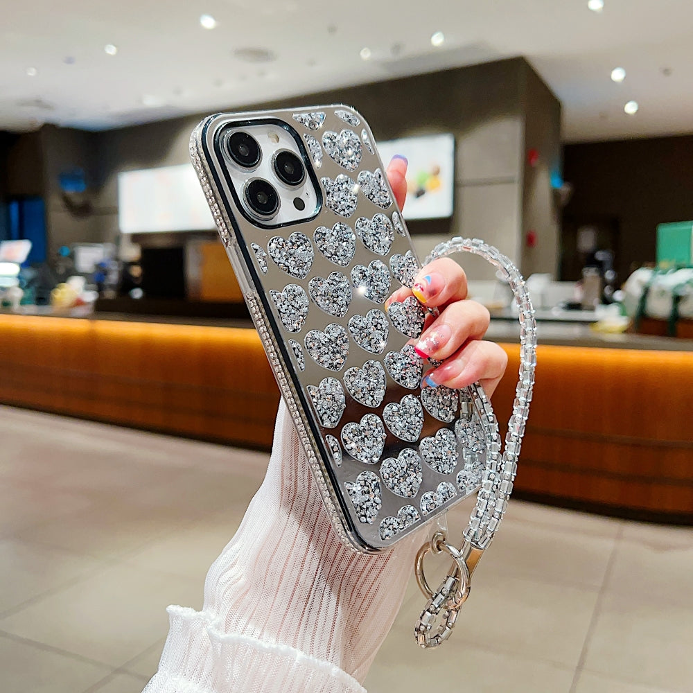 Shiny Glitter Diamond Heart PC (Hard) Case -iPhone 11