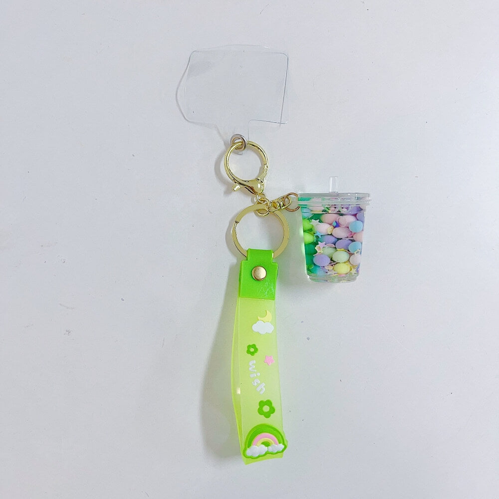 Acrylic Floating Liquid Coffee Mug Keychain