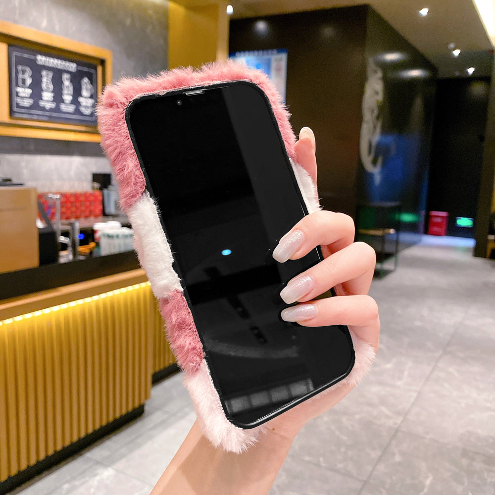 Anti-shock Soft Fur Heart Shape Pop Case - Vivo V27 Pro