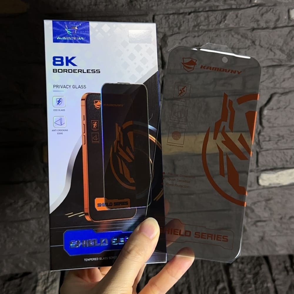 KAMOVNY 8K Borderless Privacy Tempered Glass